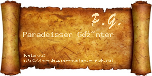 Paradeisser Günter névjegykártya